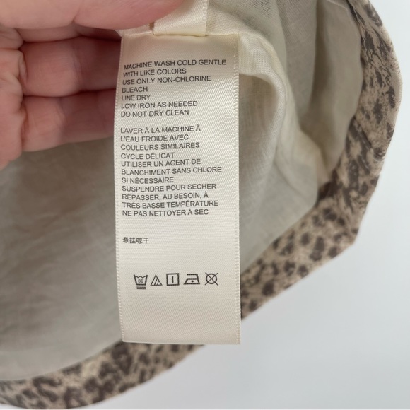 Free People Printed Fake Out Leopard Print Faux Wrap Mini Skirt - Picture 10 of 13